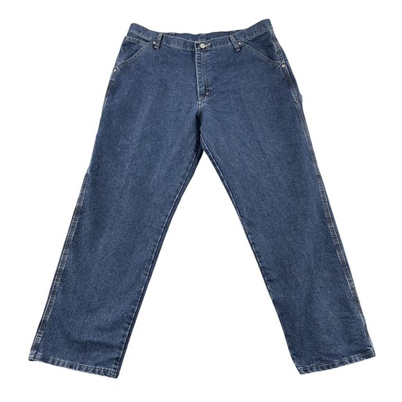 Wrangler Carpenter Jeans Mens 38x30 Straight Leg 94LSWDV Denim - Picture 1 of 7